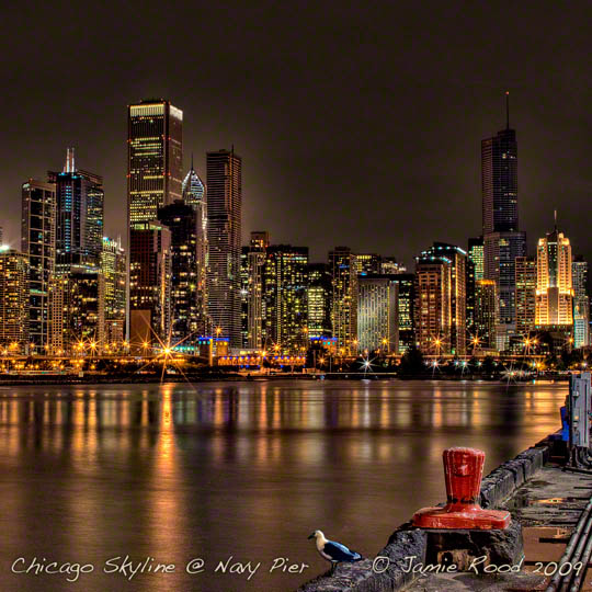 Chicago Skyline at Navy Pier