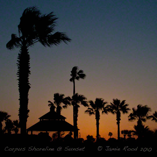 Corpus Shoreline at Sunset