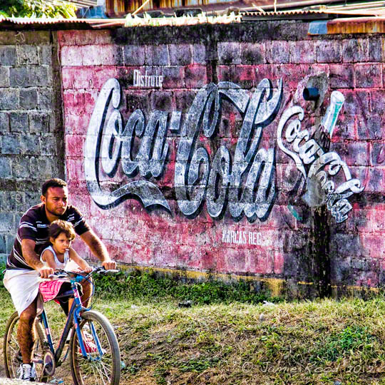 Ride with Dad by Coke Sign