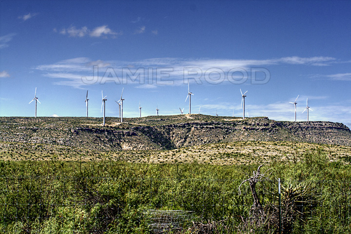 Wind Turbines on a Ridge