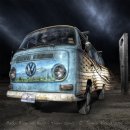 VW Bus Babvy Blue - Coaster